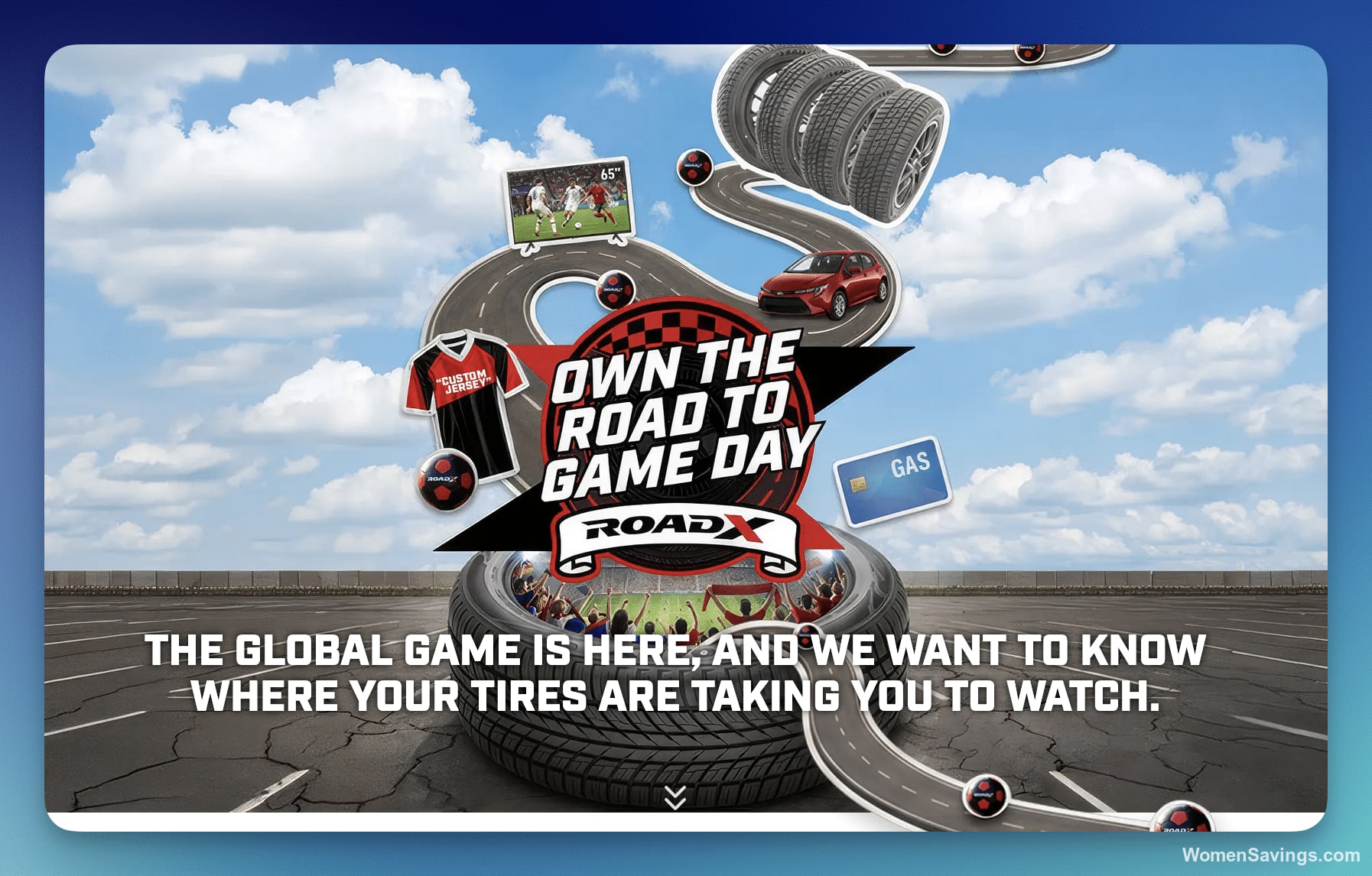 RoadX Tires Gameday Sweepstakes - Win Smart TVs & More!