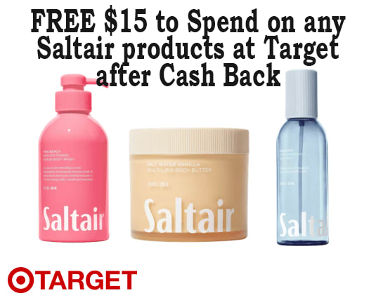 FREE $15 Saltair Skincare at Target with Cash Back
