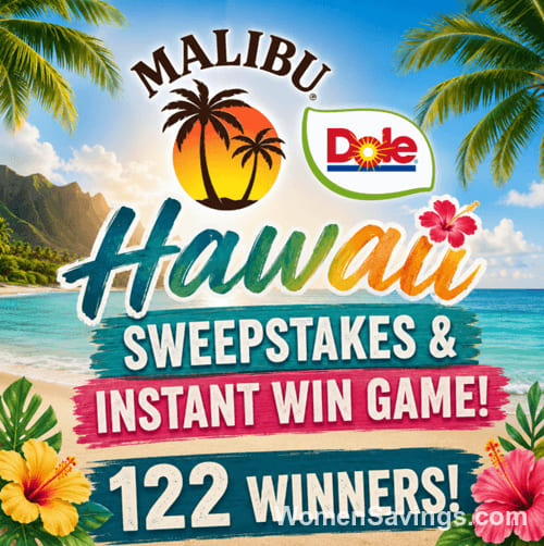 Win a Hawaii Trip & Malibu Prizes - 122 Winners!