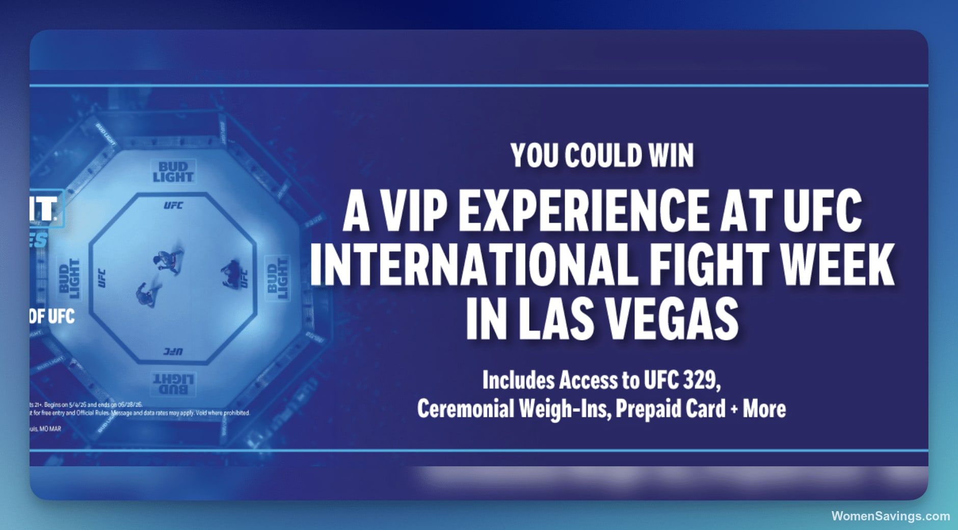 Bud Light UFC Vegas Sweepstakes - Win a Vegas Trip