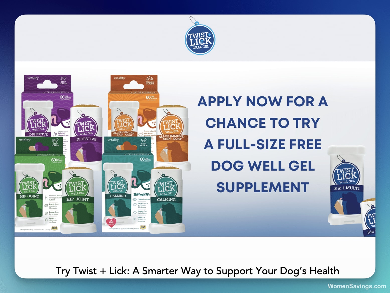 FREE Vetality Twist + Lick Dog Supplement for Dog Owners