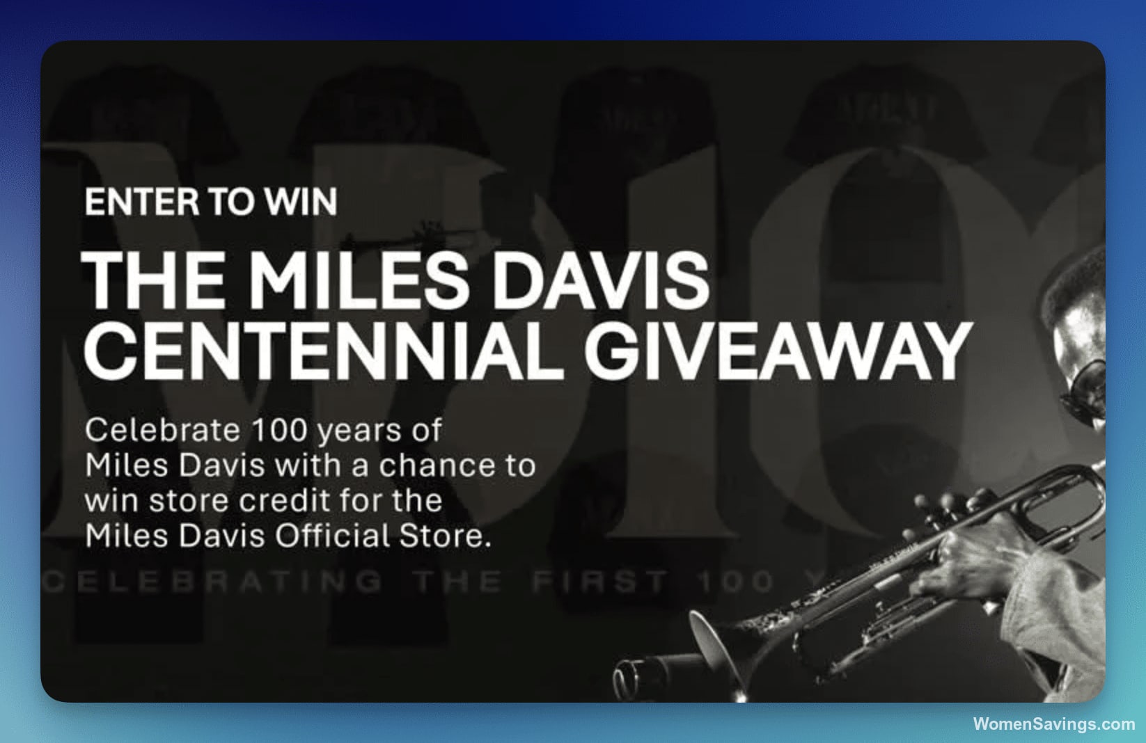 Miles Davis Official Store Sweepstakes - Win $300 Gift Card