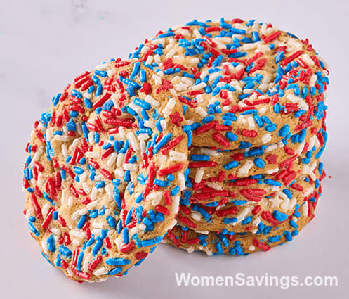 FREE Stars & Stripes Sprinkle Cookie for Veterans July 1-4