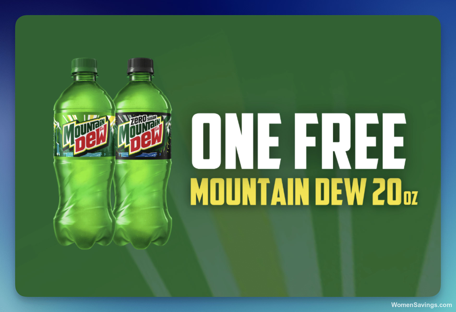 FREE 20 oz. Mountain Dew Digital Coupon
