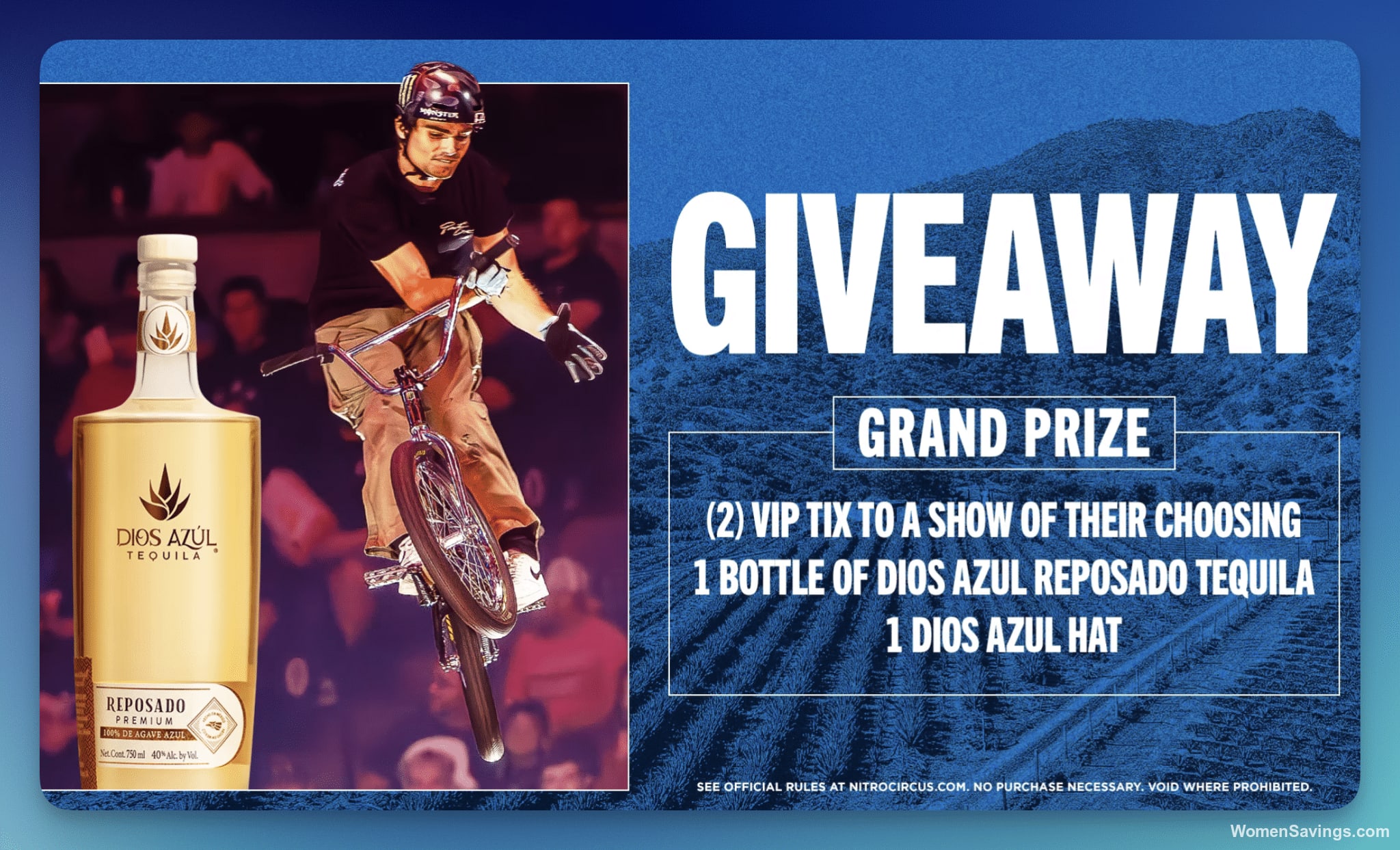 Win VIP Nitro Circus Tickets & Dios Azul Tequila