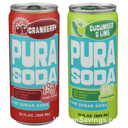 FREE Pura Soda at Sprouts - Cucumber Lime or Cranberry