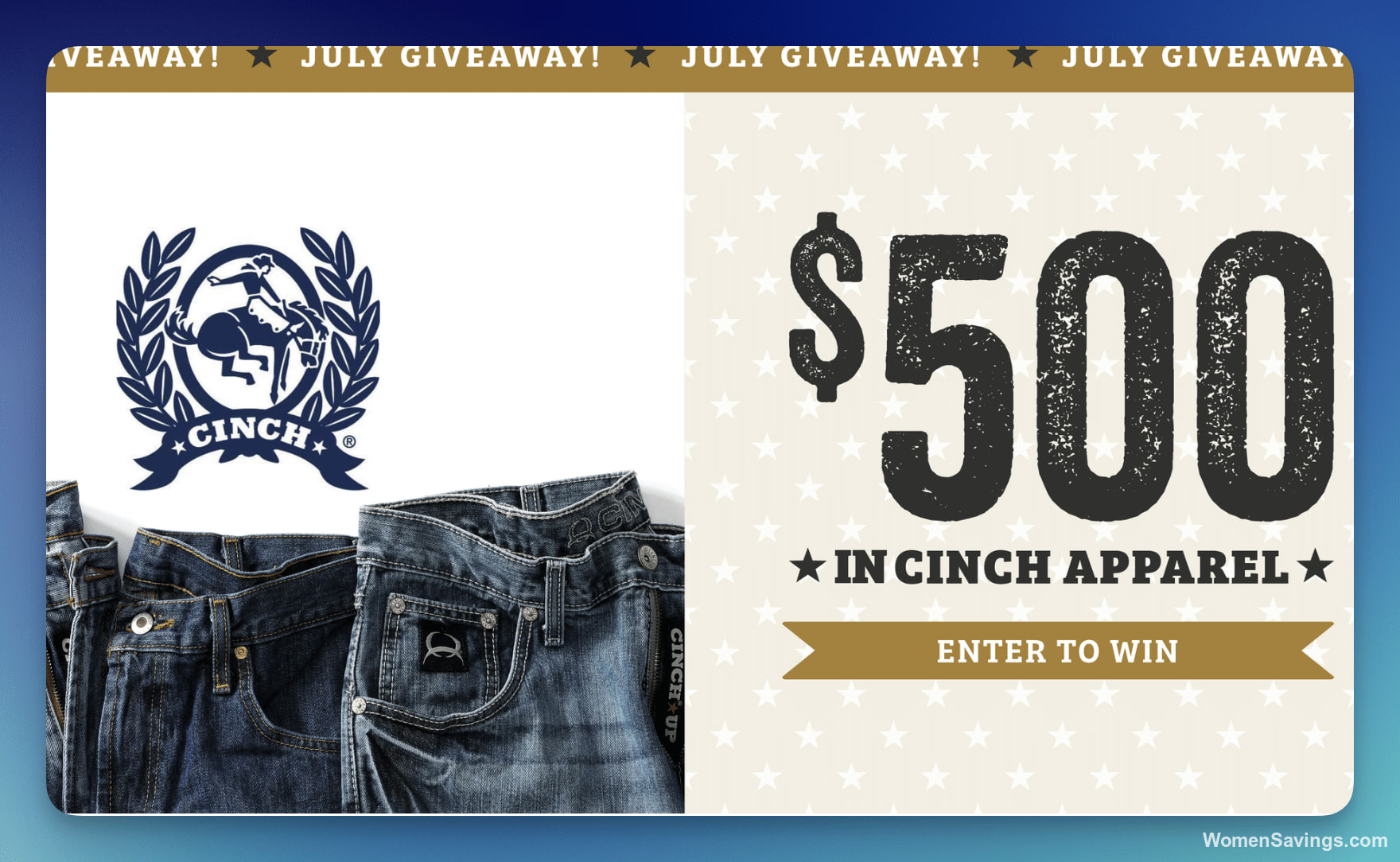 C-A-L Ranch Cinch Apparel Giveaway - Win $500