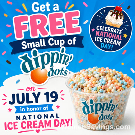 FREE Small Cup of Dippin Dots on July 19