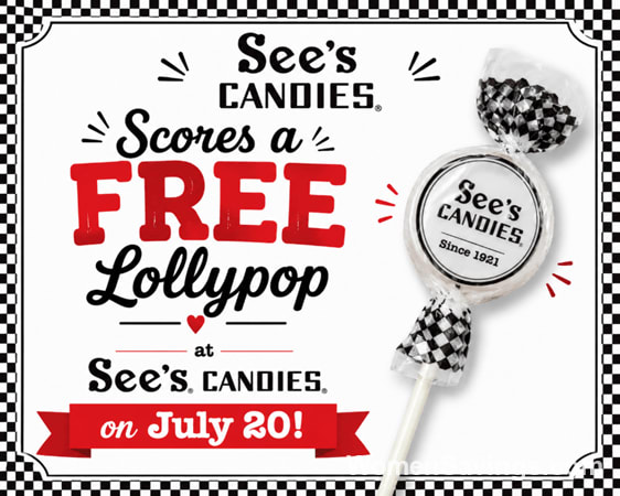 FREE Lollypop at See's Candies on July 20