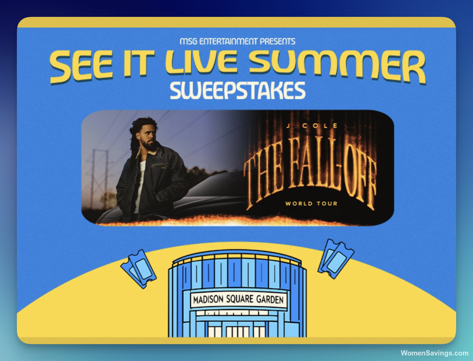 Win 2 J. Cole Tickets at Madison Square Garden
