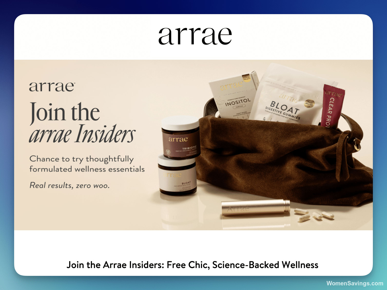 FREE Arrae Wellness Supplements - Join Insiders Panel