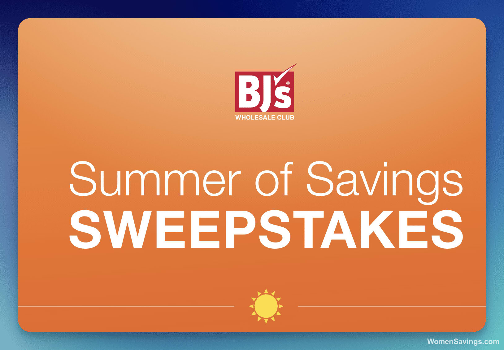 BJ's Wholesale Summer of Savings Sweepstakes