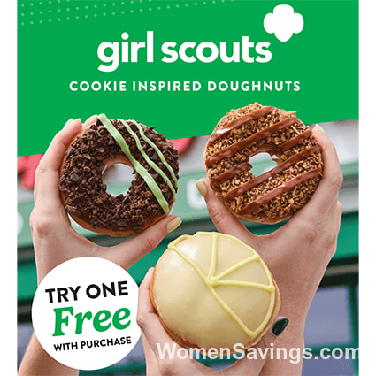 FREE Girl Scout Cookie Doughnut with Purchase at Krispy Kreme