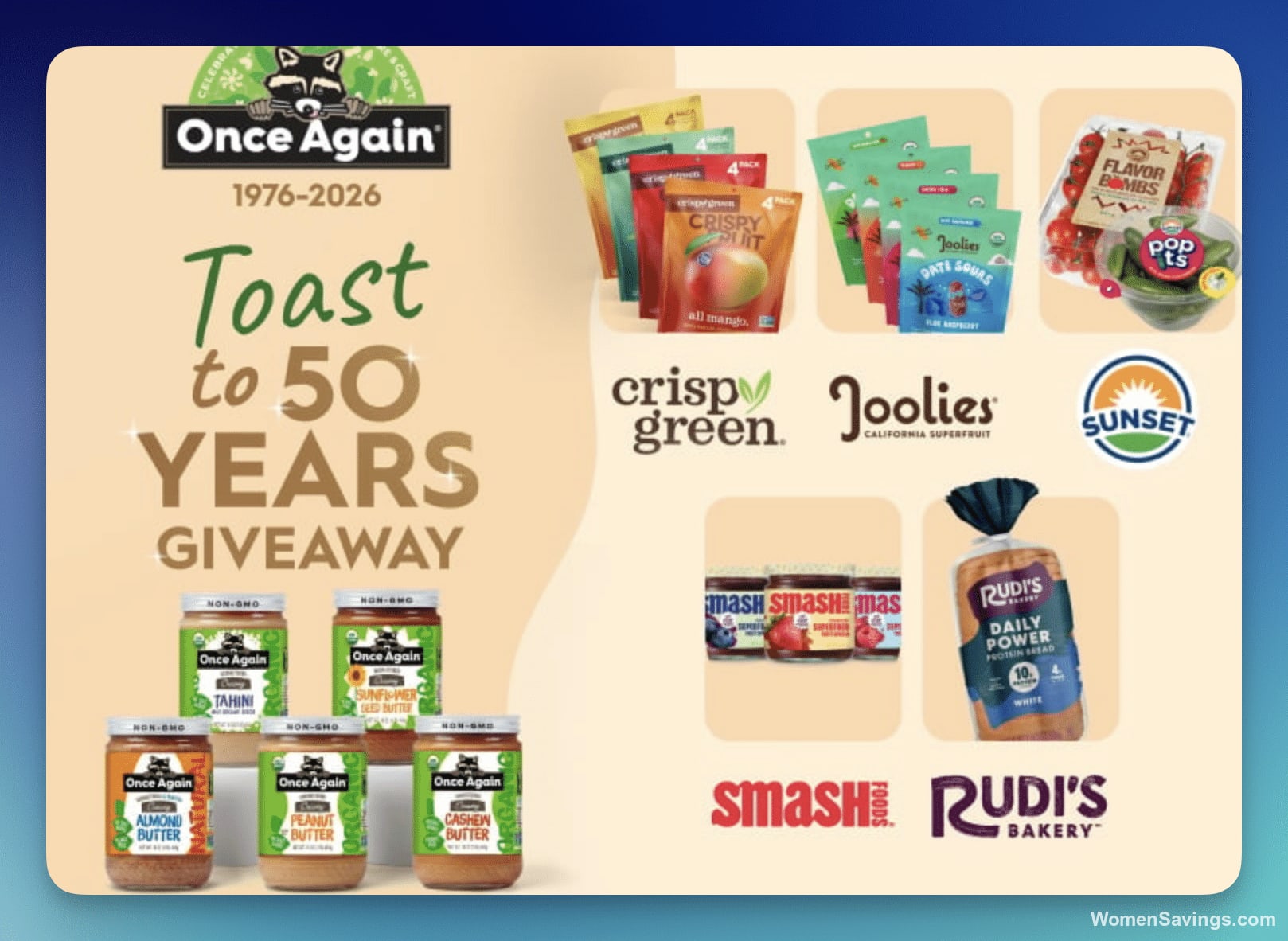 Once Again Toast to 50 Years Sweepstakes