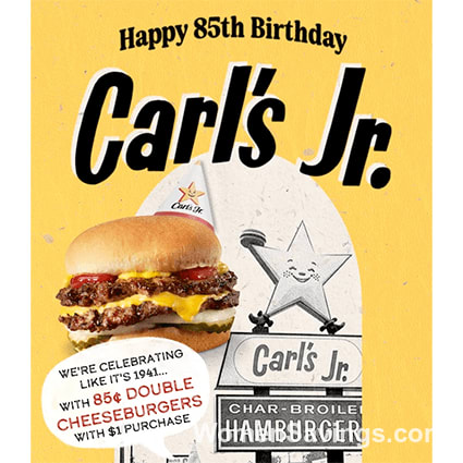 Carl's Jr. 85¢ Double Cheeseburgers with $1 Purchase