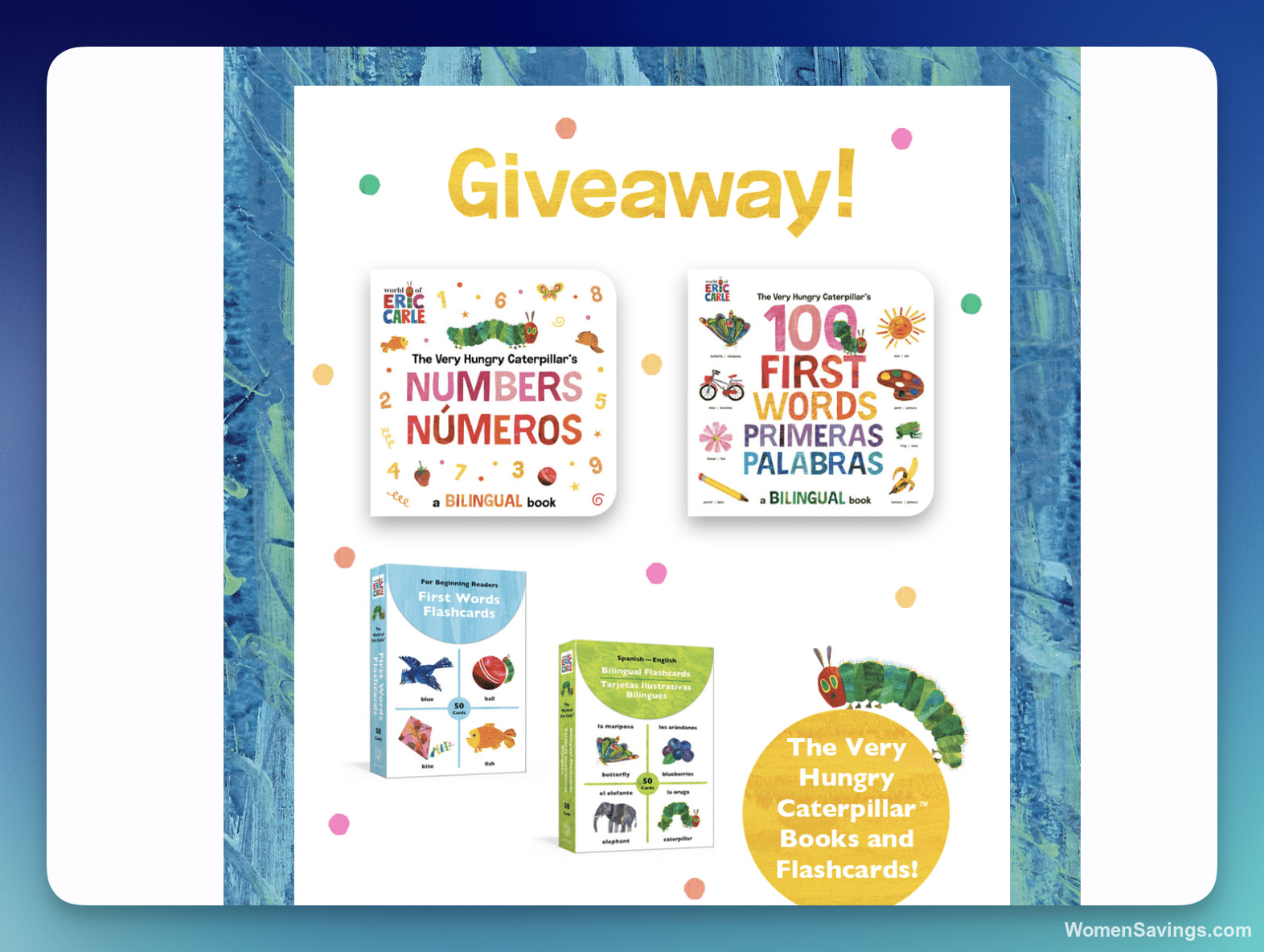 Eric Carle Books + Flashcards Giveaway (3 Winners)
