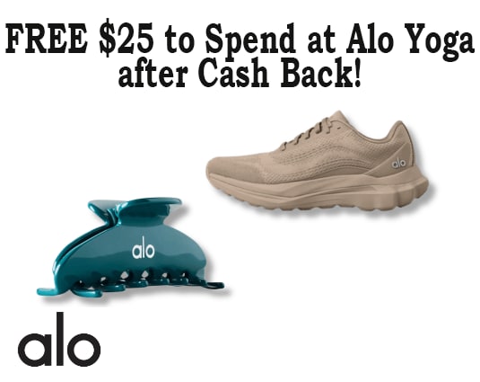 FREE $25 to Spend at Alo Yoga After Cash Back