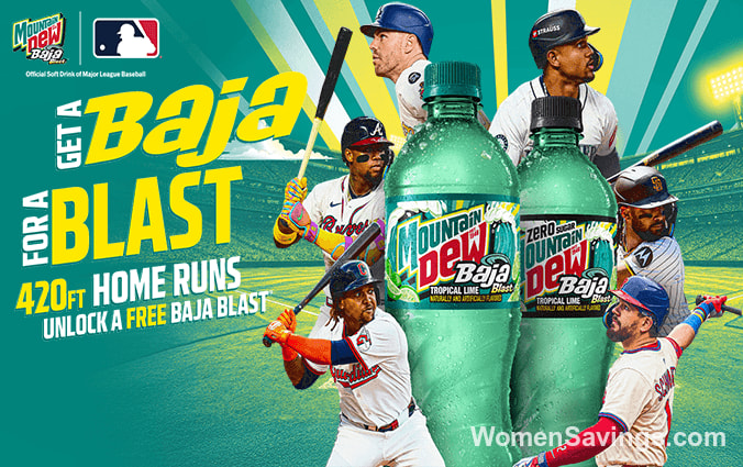 FREE 20oz Mountain Dew Baja Blast When MLB Players Hit 420ft+ Home Runs