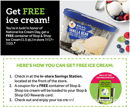 FREE Container of Stop & Shop Ice Cream