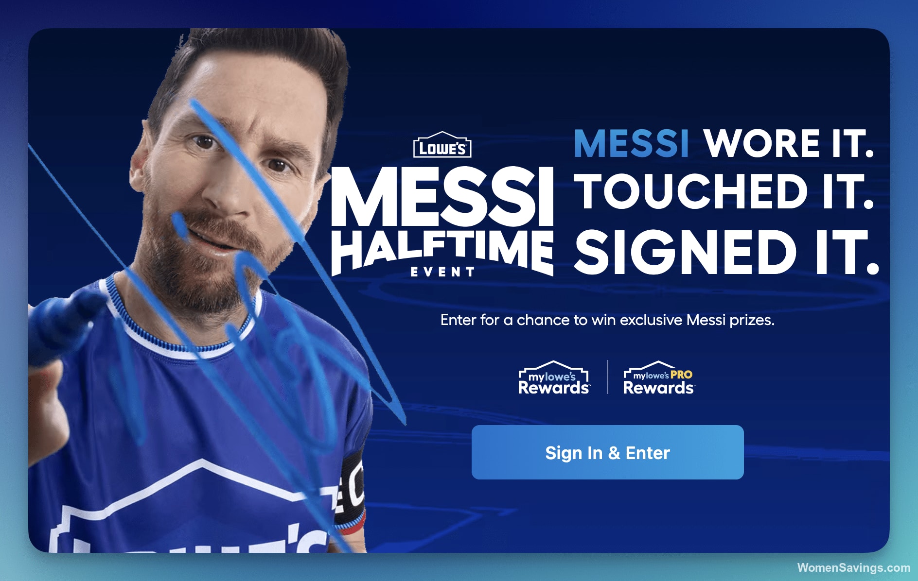 Lowe's x Messi Epic Halftime Sweepstakes - 32 Winners