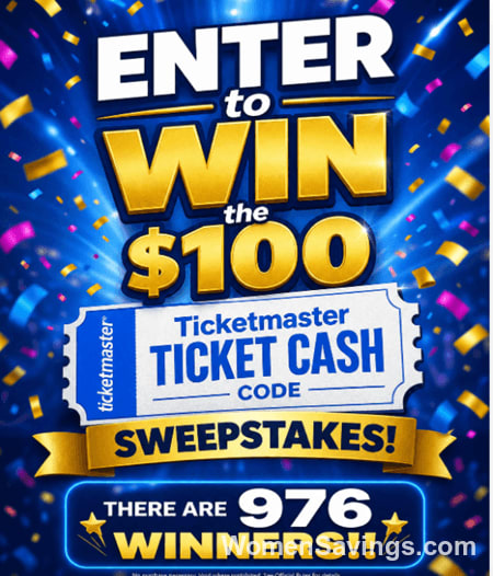 $100 Ticketmaster Gift Cards - 976 Winners!