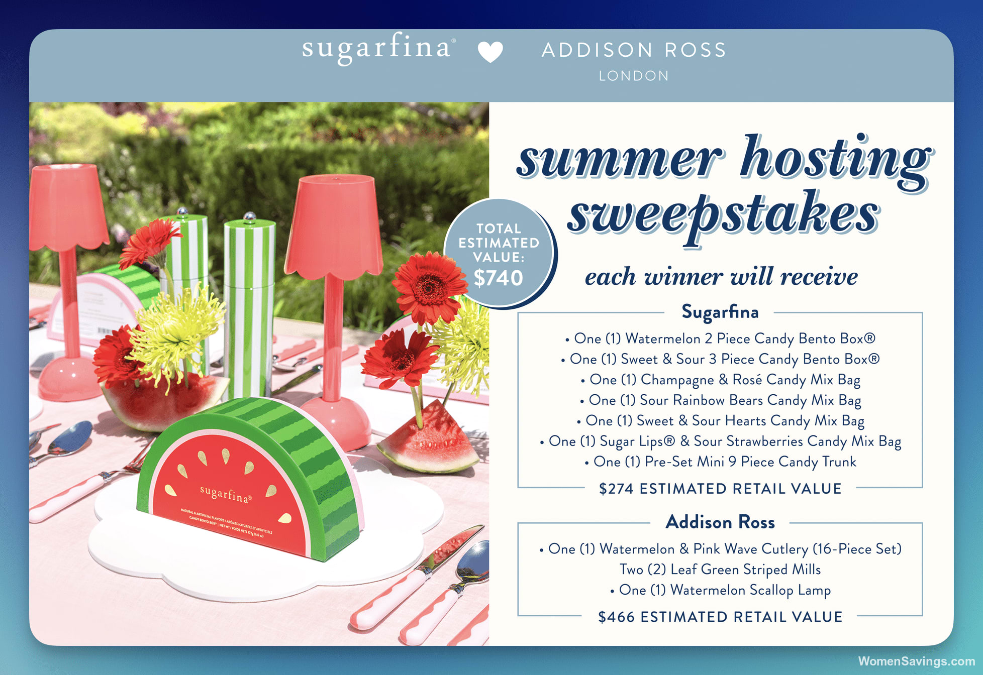 Sugarfina Summer Hostess Sweepstakes - Win Candy & Home Decor