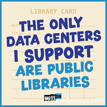 FREE The Only Data Centers I Support Are Public Libraries Sticker