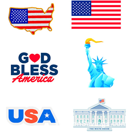 FREE USA Sticker Pack from Sticker Mule