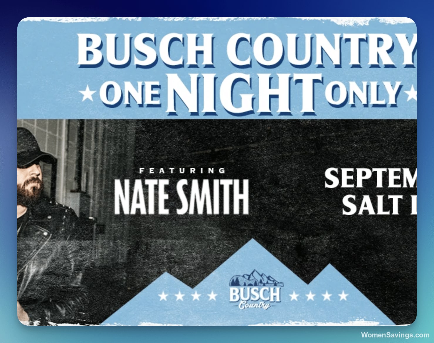 Busch Country One Night Only Sweepstakes – Win Nate Smith Tickets