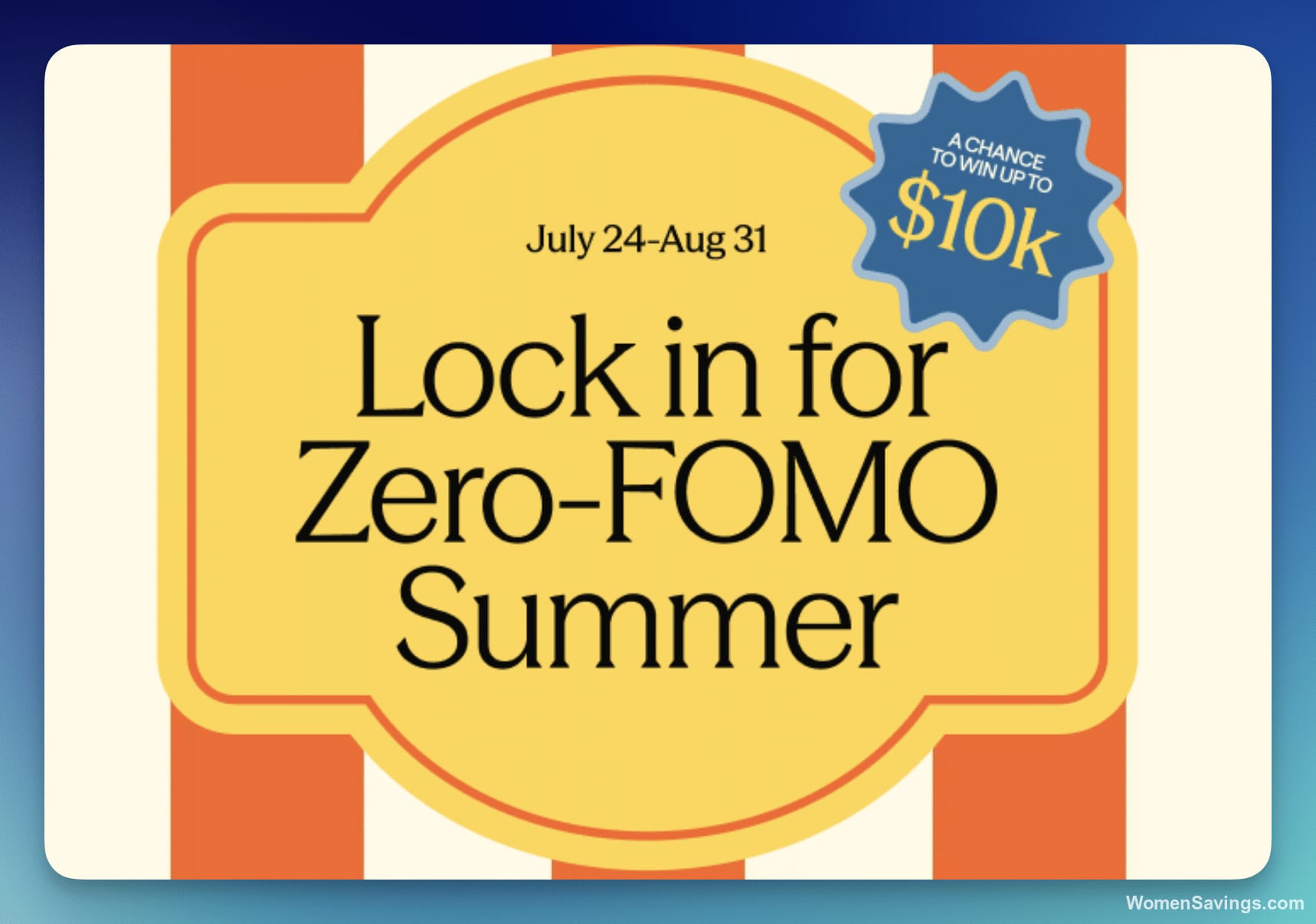 Synchrony Zero FOMO Summer Sweepstakes: Win $10,000!