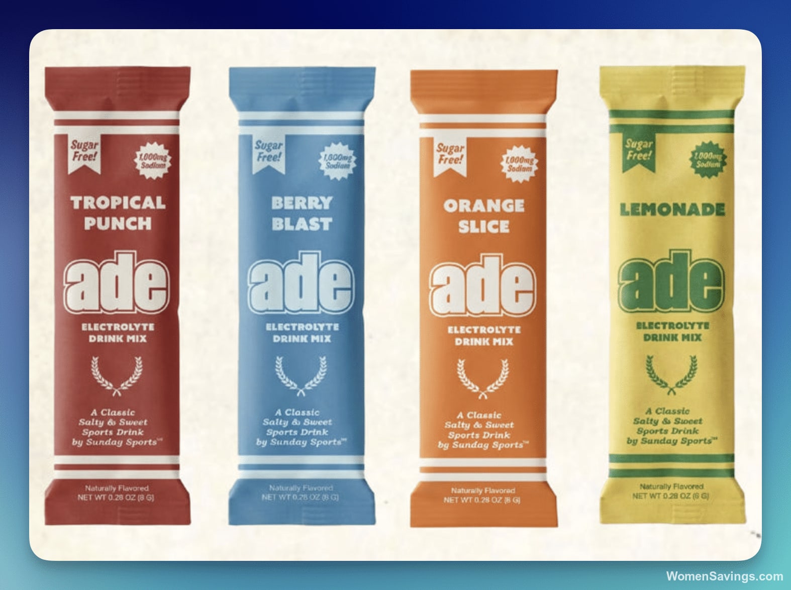 FREE Sunday Sports 4-Stick Electrolyte Sample Pack
