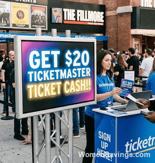 FREE $20 Ticketmaster Ticket Cash for First 30,000