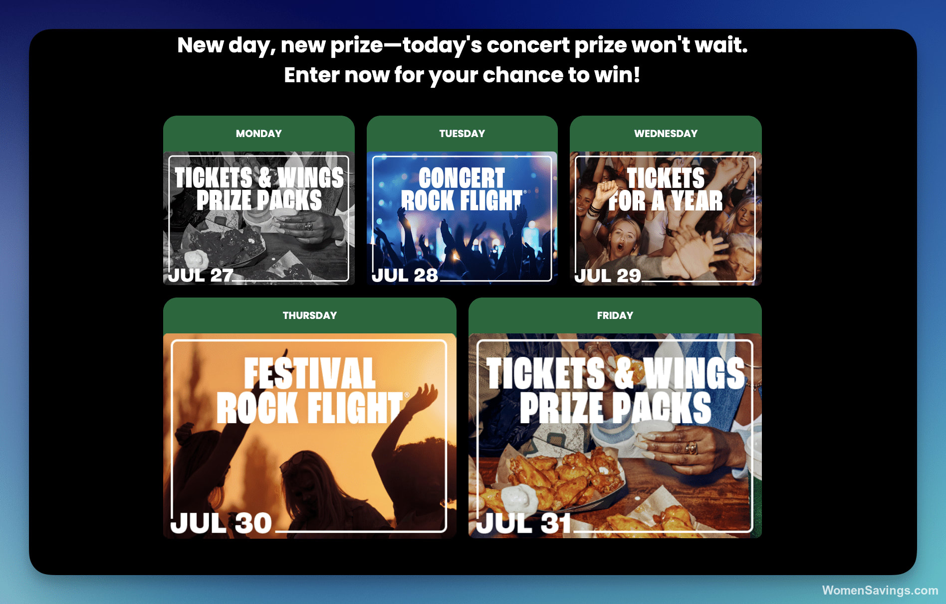 Wingstop Wings & Tickets Sweepstakes - Win VIP Festival Trips