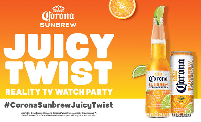 FREE Corona Sunbrew Juicy Twist Reality TV Watch Party Pack