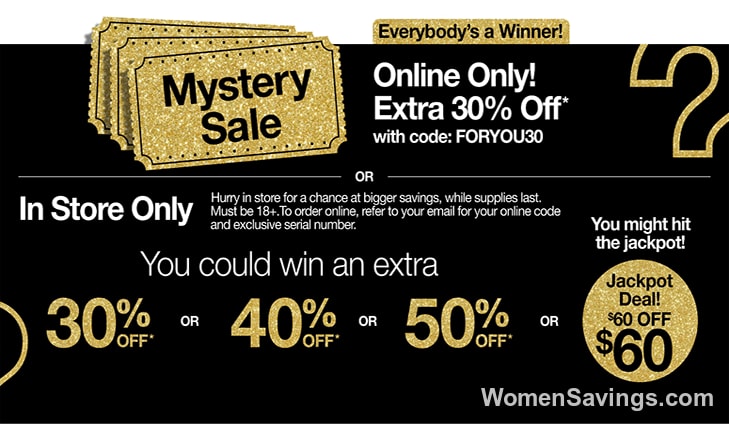 JCPenney Mystery Coupon - Up to 50% Off or $60 Off $60