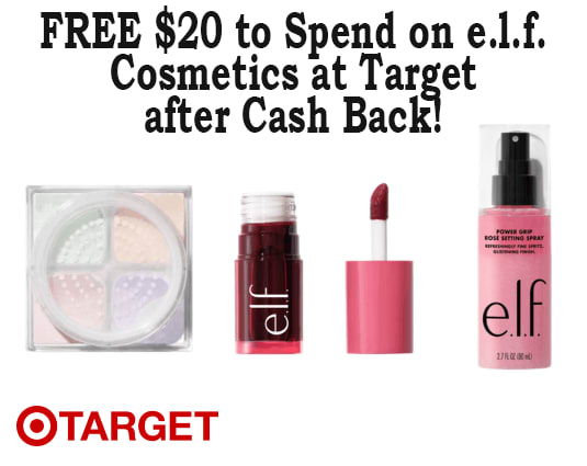 FREE $20 Cash Back on e.l.f. Cosmetics at Target