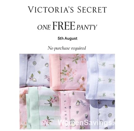 FREE Victoria's Secret Panties on National Underwear Day