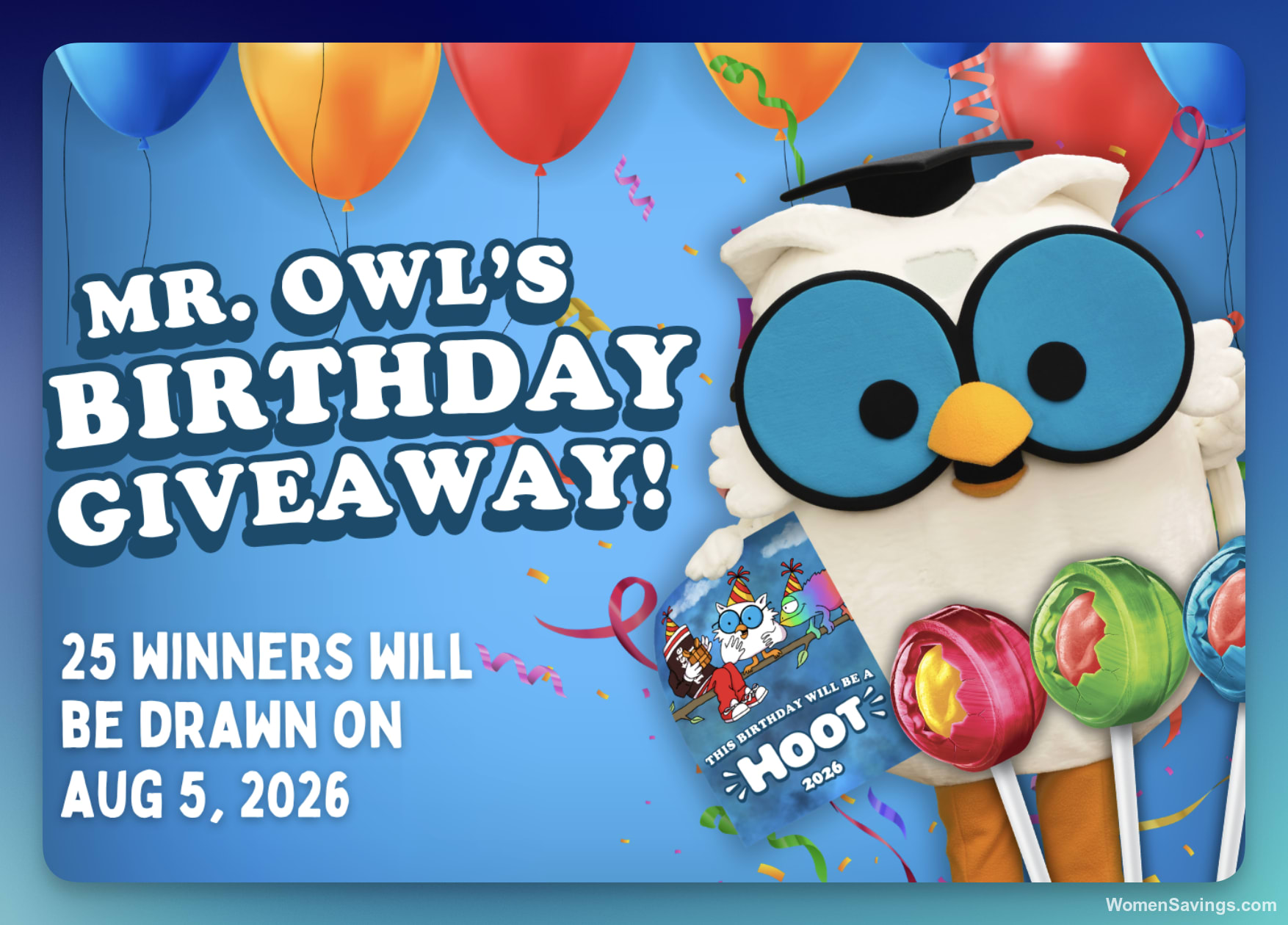 Tootsie Mr. Owl's 56th Birthday Sweepstakes - Win Candy Prize Packs