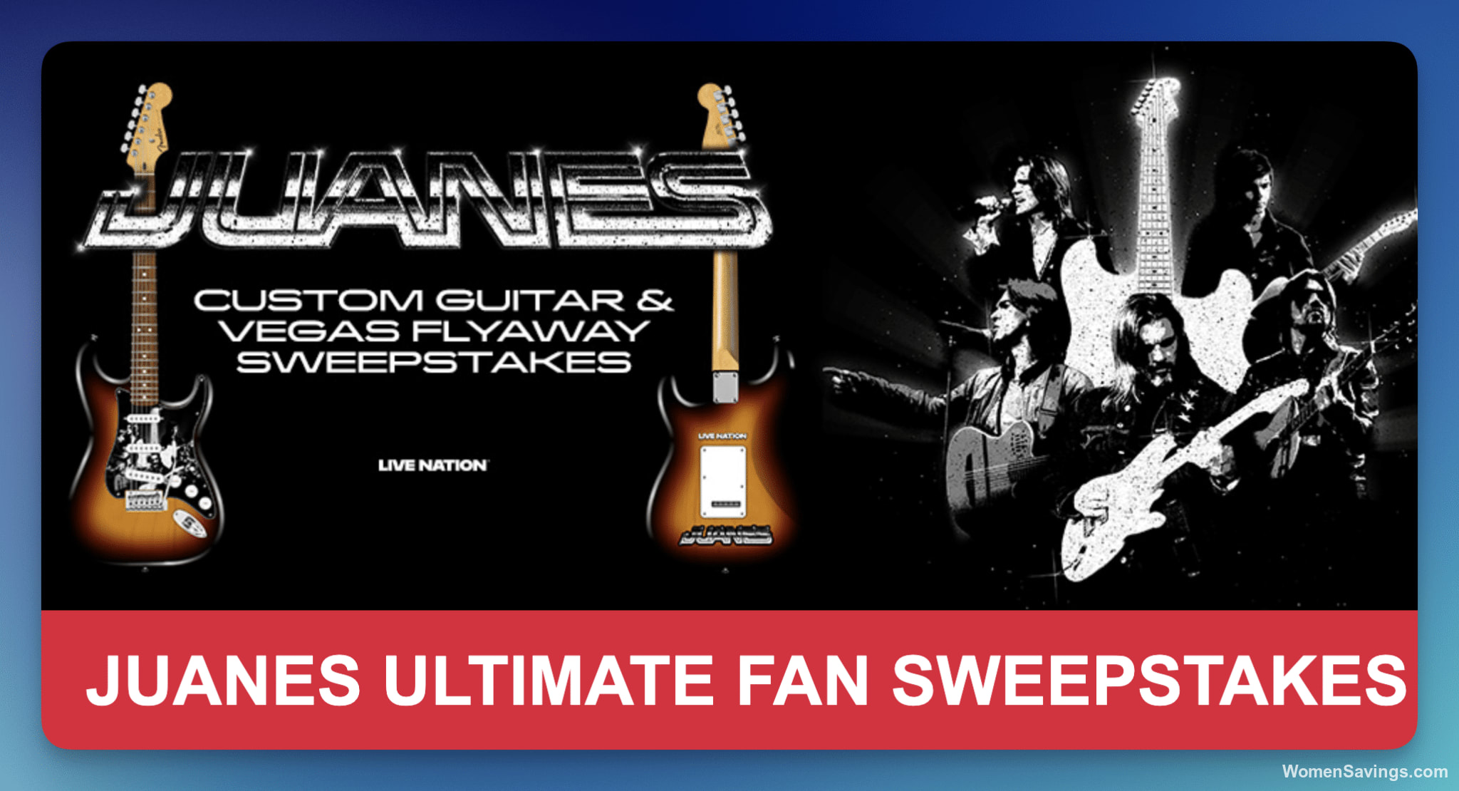 Juanes "Ultimate Fan" Sweepstakes - Win Vegas Concert Trip & Guitar