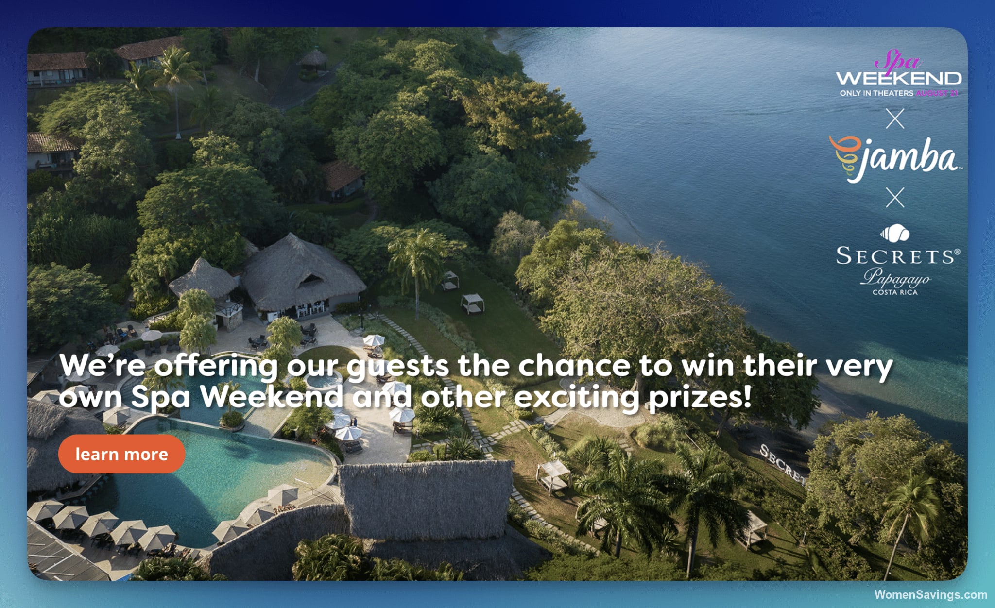 Jamba Spa Weekend Sweepstakes - Win Costa Rica Getaway