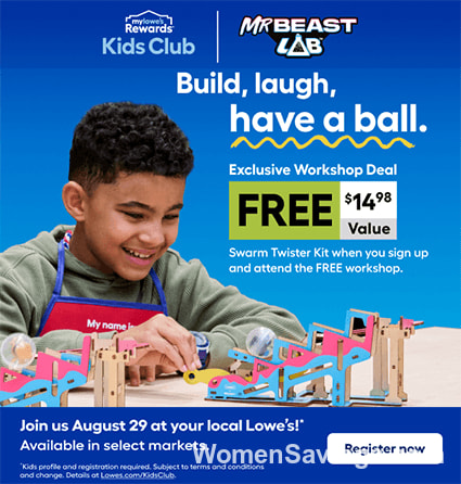 FREE MrBeast Swarm Twister Workshop at Lowe's August 29