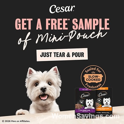 FREE CESAR Mini-Pouch Dog Food Sample