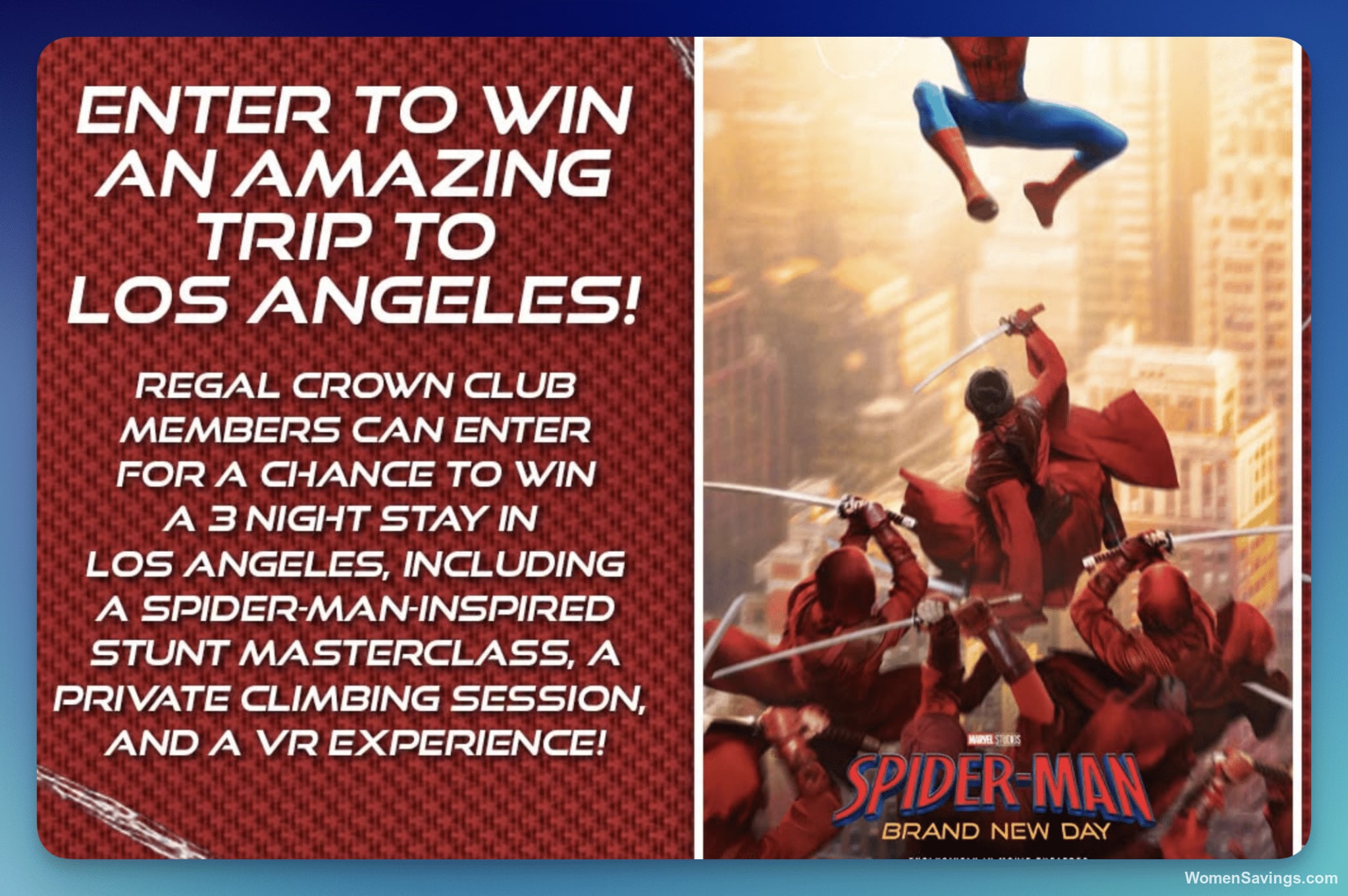 Regal Crown Club Swing Into Action Sweepstakes - Win LA Trip