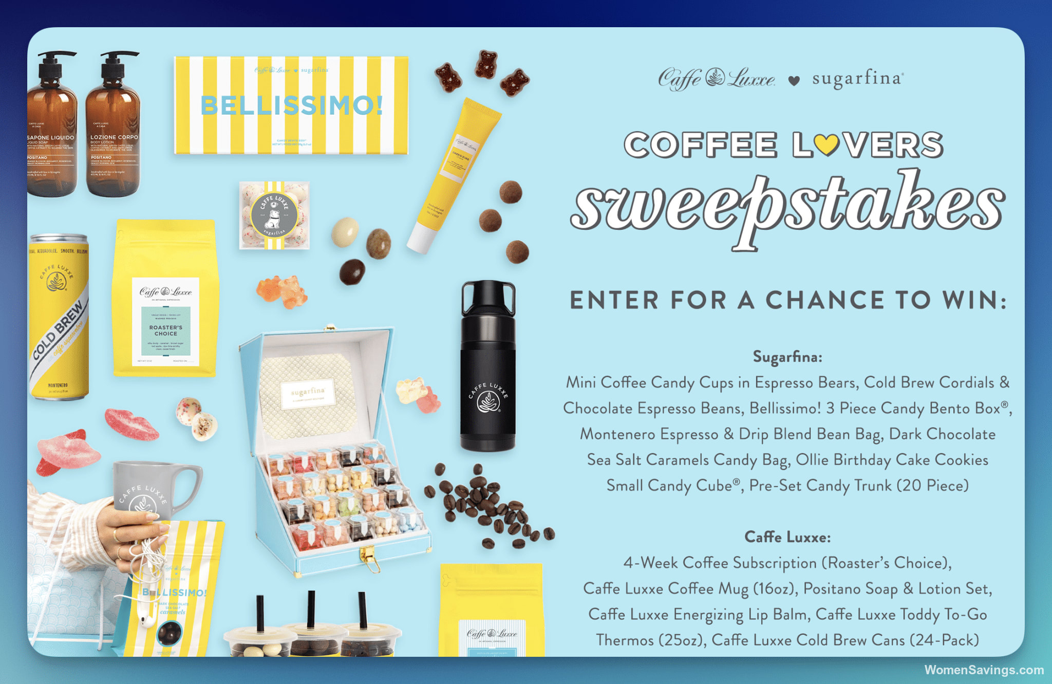 Win $635 in Sugarfina Candy & Caffe Luxxe Coffee