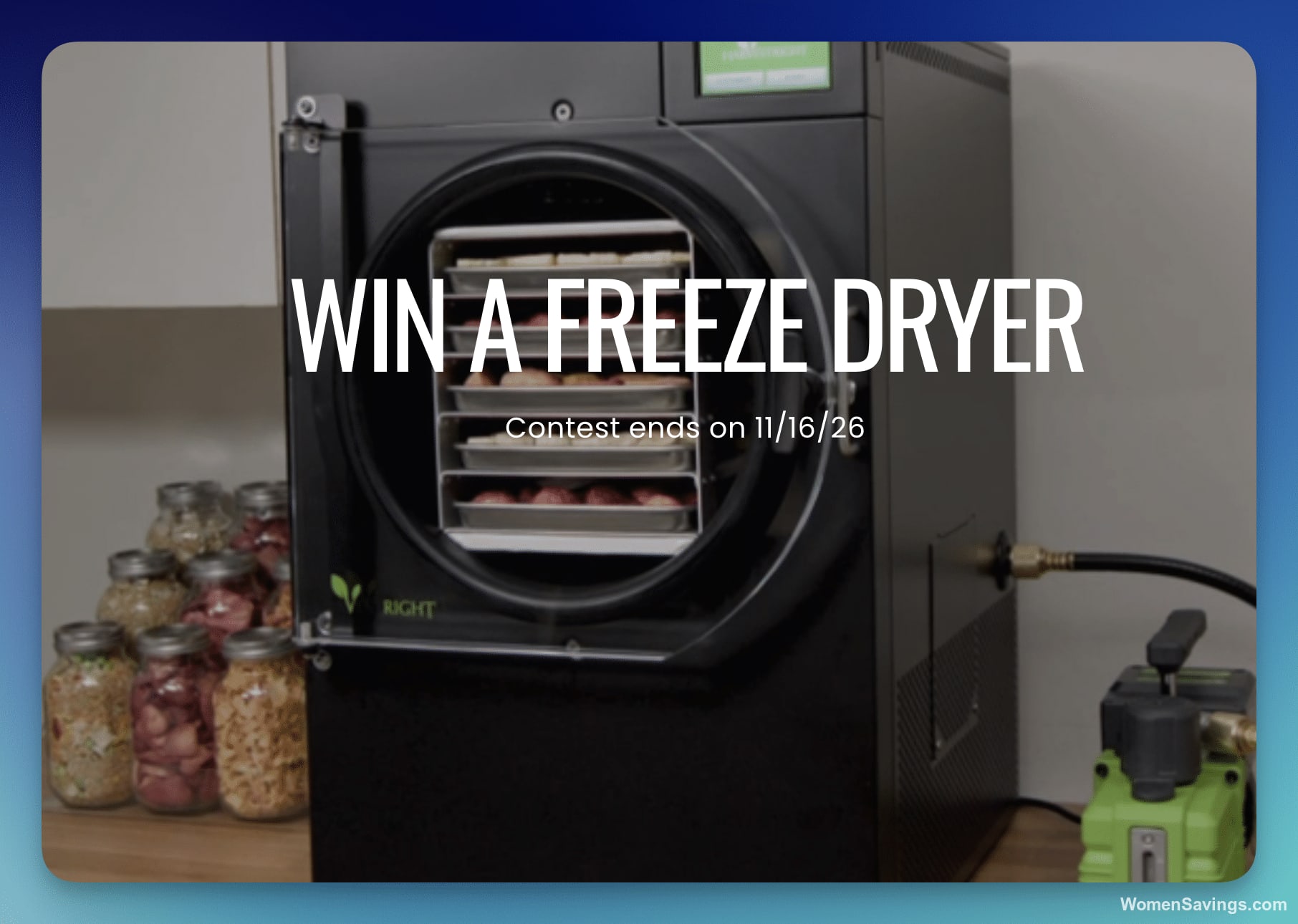 Win a $3,000 Harvest Right Home Freeze Dryer