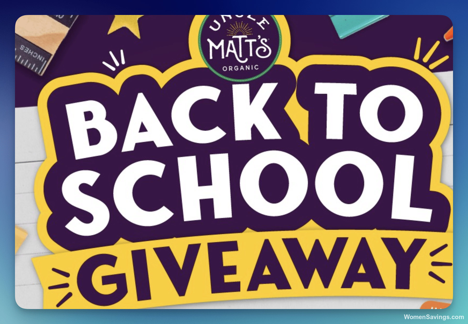 Uncle Matt's Organic Back to School Giveaway
