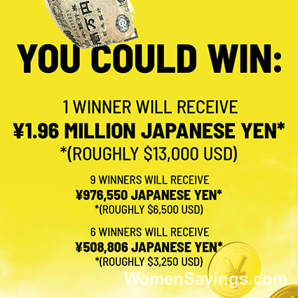 196 MilliYENaire Sweepstakes: Win $3,000+ Cash (17 Winners!)
