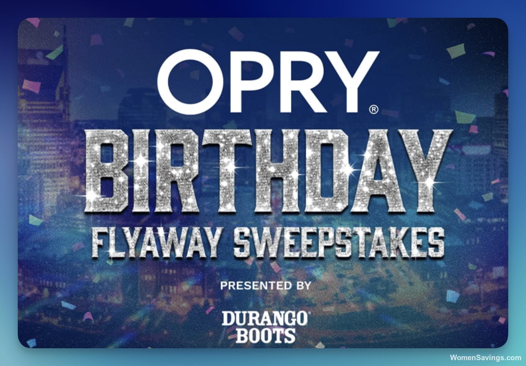 Win a Nashville Birthday Getaway with Opry VIP Access & Durango Boots
