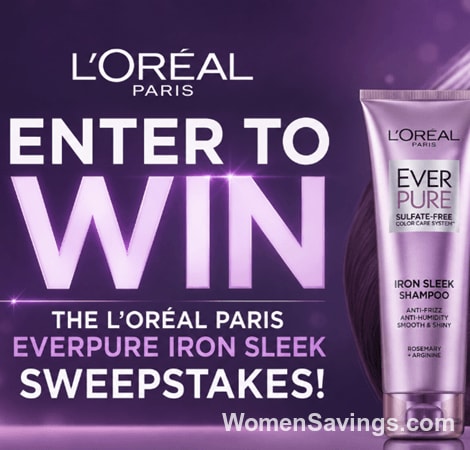 Win L'Oreal Paris Everpure Iron Sleek Hair Care Prize Pack