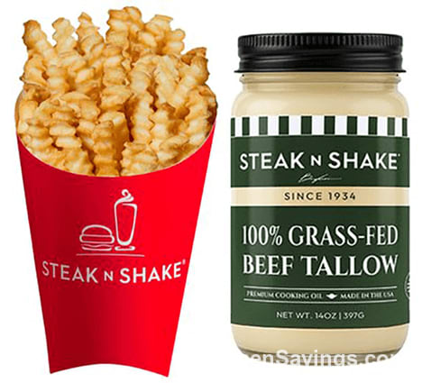FREE Beef Tallow Fries & Cooking Oil at Steak 'n Shake for Tesla Drivers